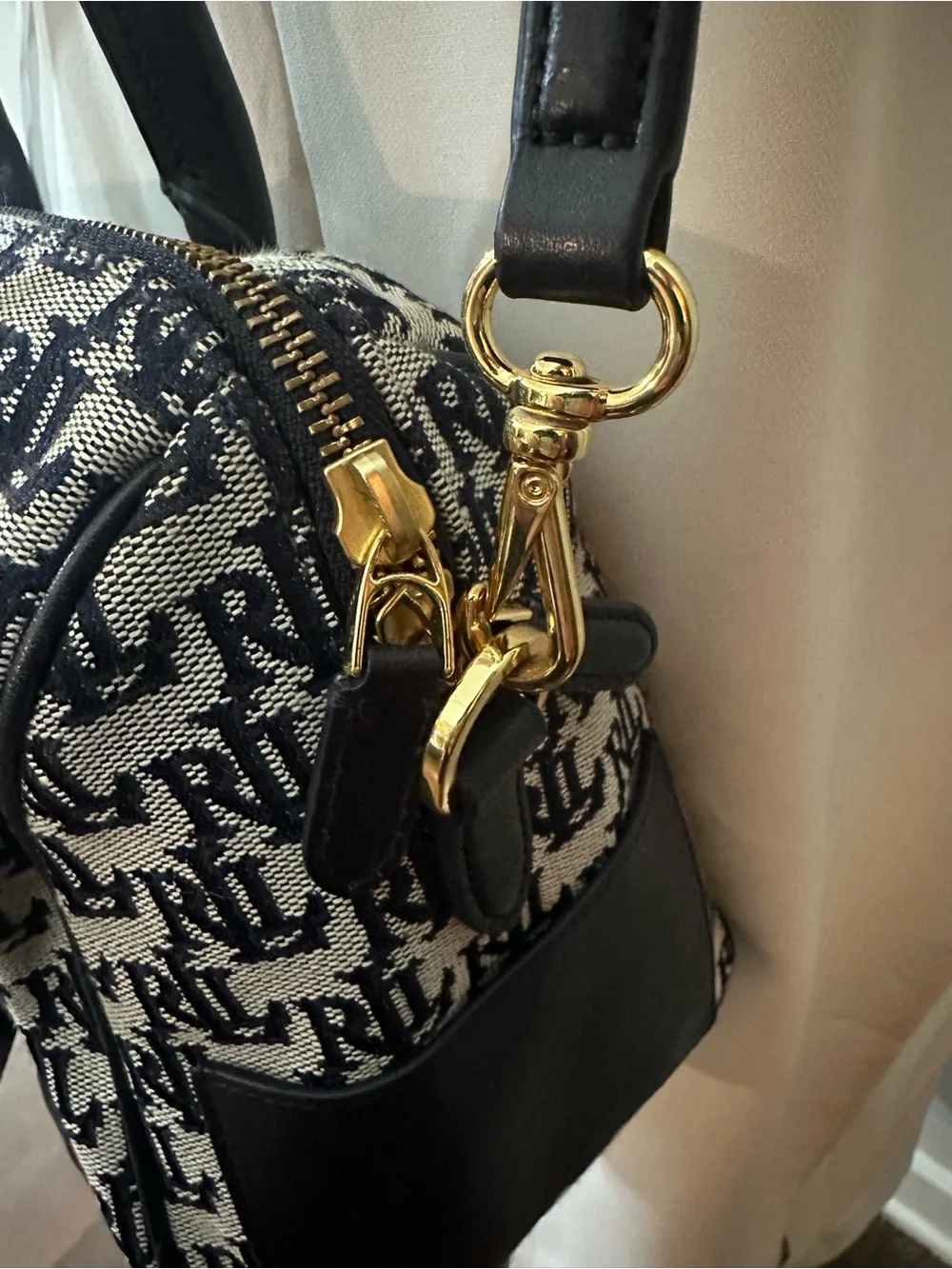 Lauren Ralph Lauren Jacquard Monogram Satchel